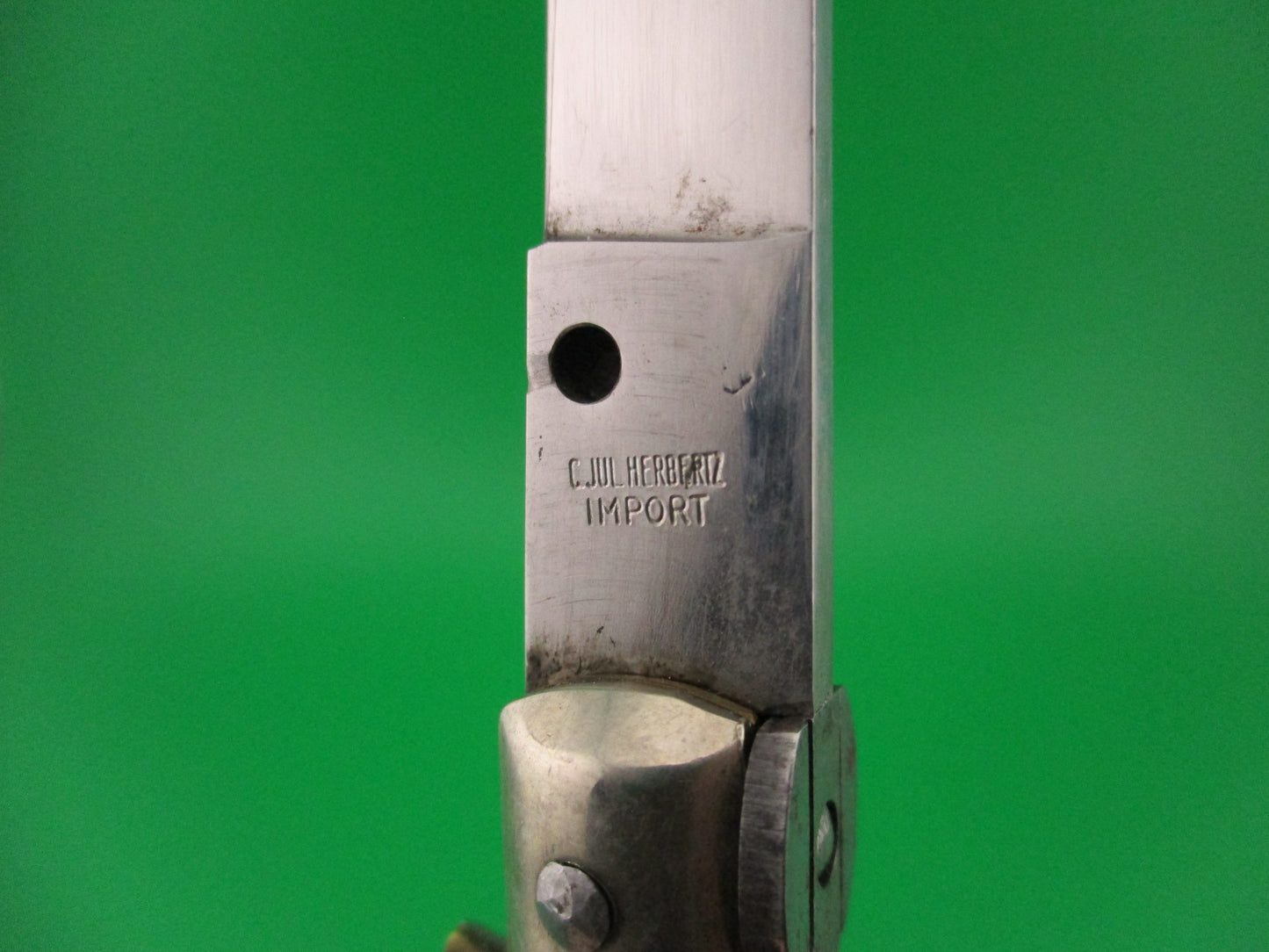 C. Jul Herbertz IMPORT 23cm Italian Transitional Brazilian horn switchblade knife