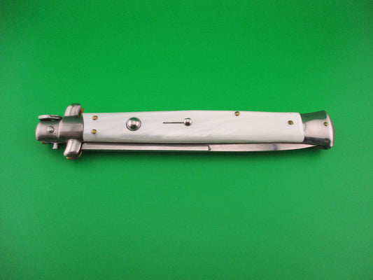 MADE IN ITALY 33cm Italian Stiletto Swivel bolster Pearlex automatic knife