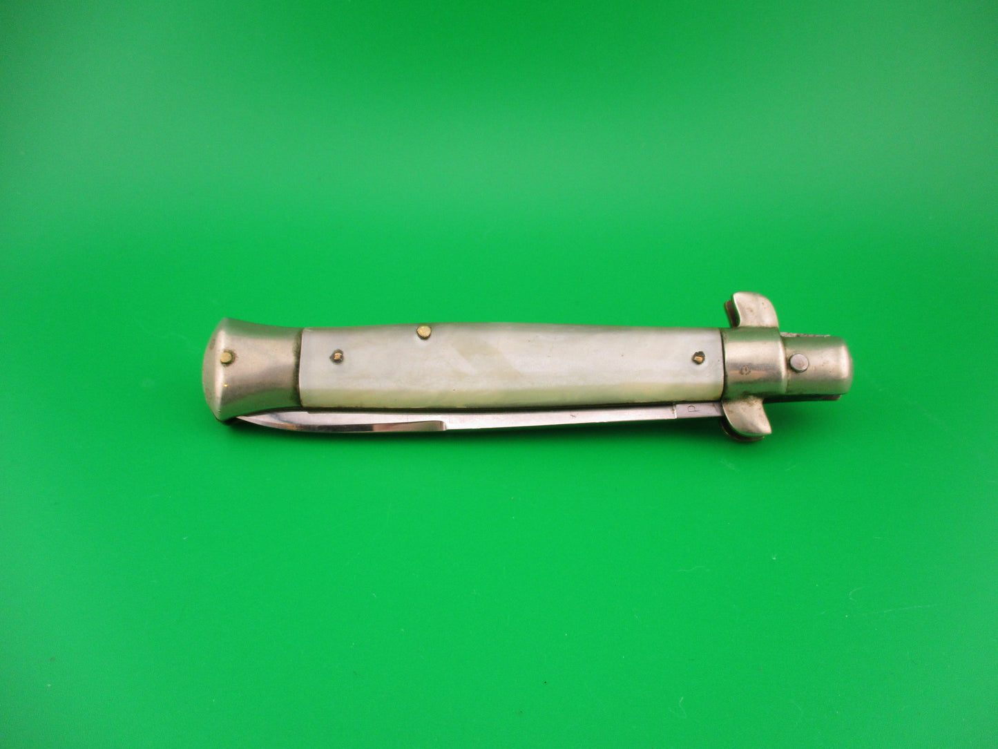 Rostfrei (slant) PATENT 22cm Italian BoBc Pearlex Vintage 1960s automatic knife