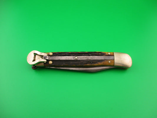 UNION CUT CO OLEAN NY USA Antique Teardrop Lever automatic knife