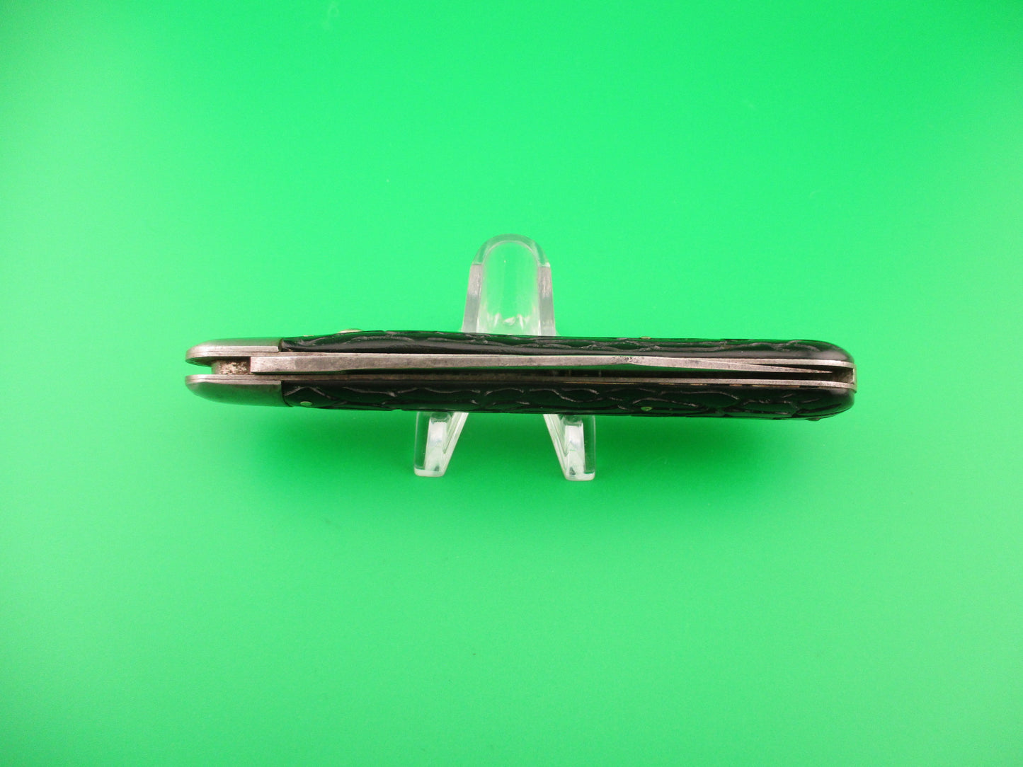 PRESTO Hunter Black Wormgroove scales Vintage Schrade automatic knife