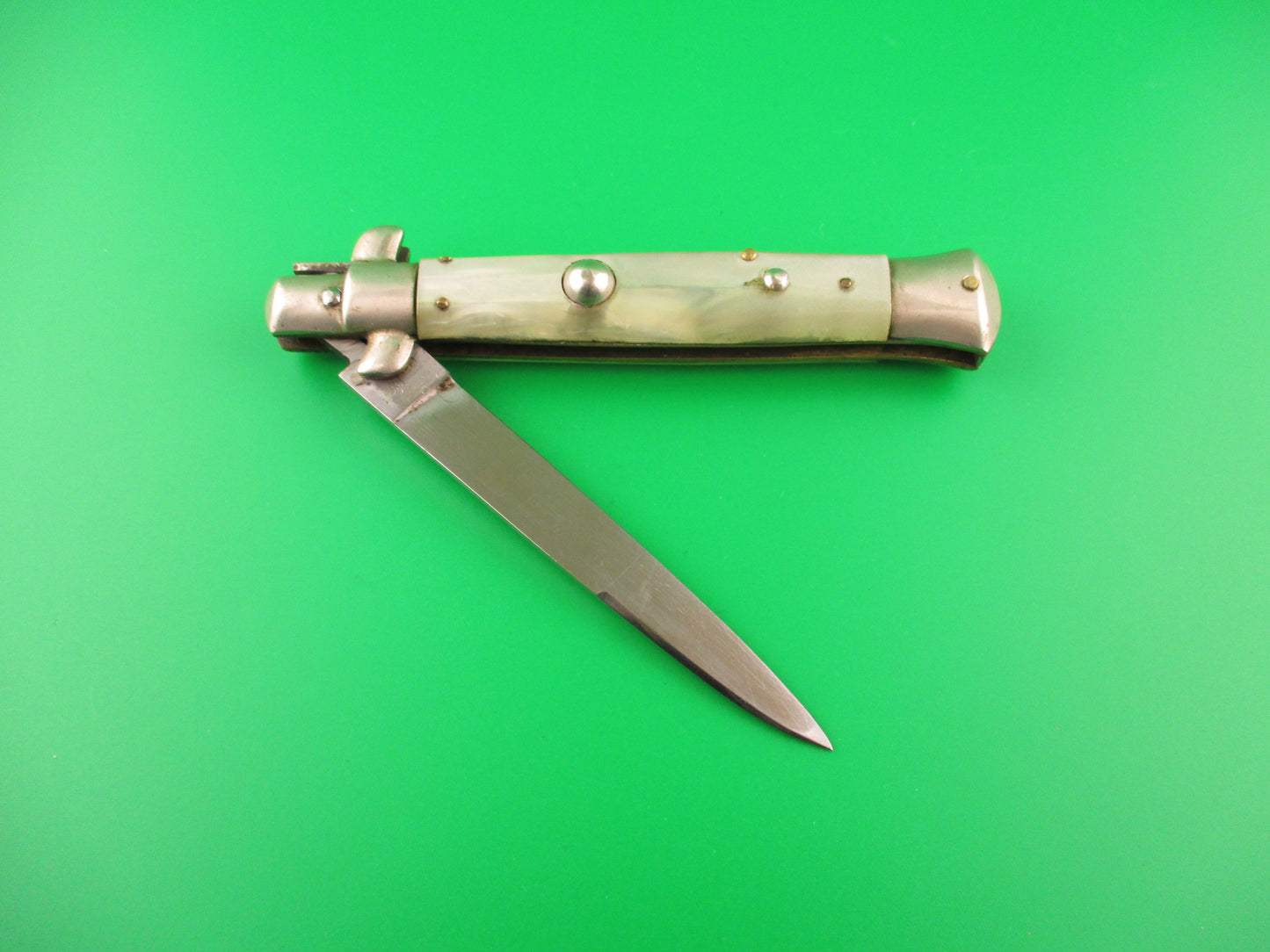 Rostfrei (slant) PATENT 22cm Italian BoBc Pearlex Vintage 1960s automatic knife