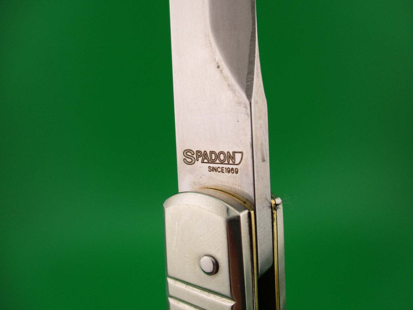 DM Dolphin 28cm Italian SHARK Bayonet lockback Horn handled automatic knife