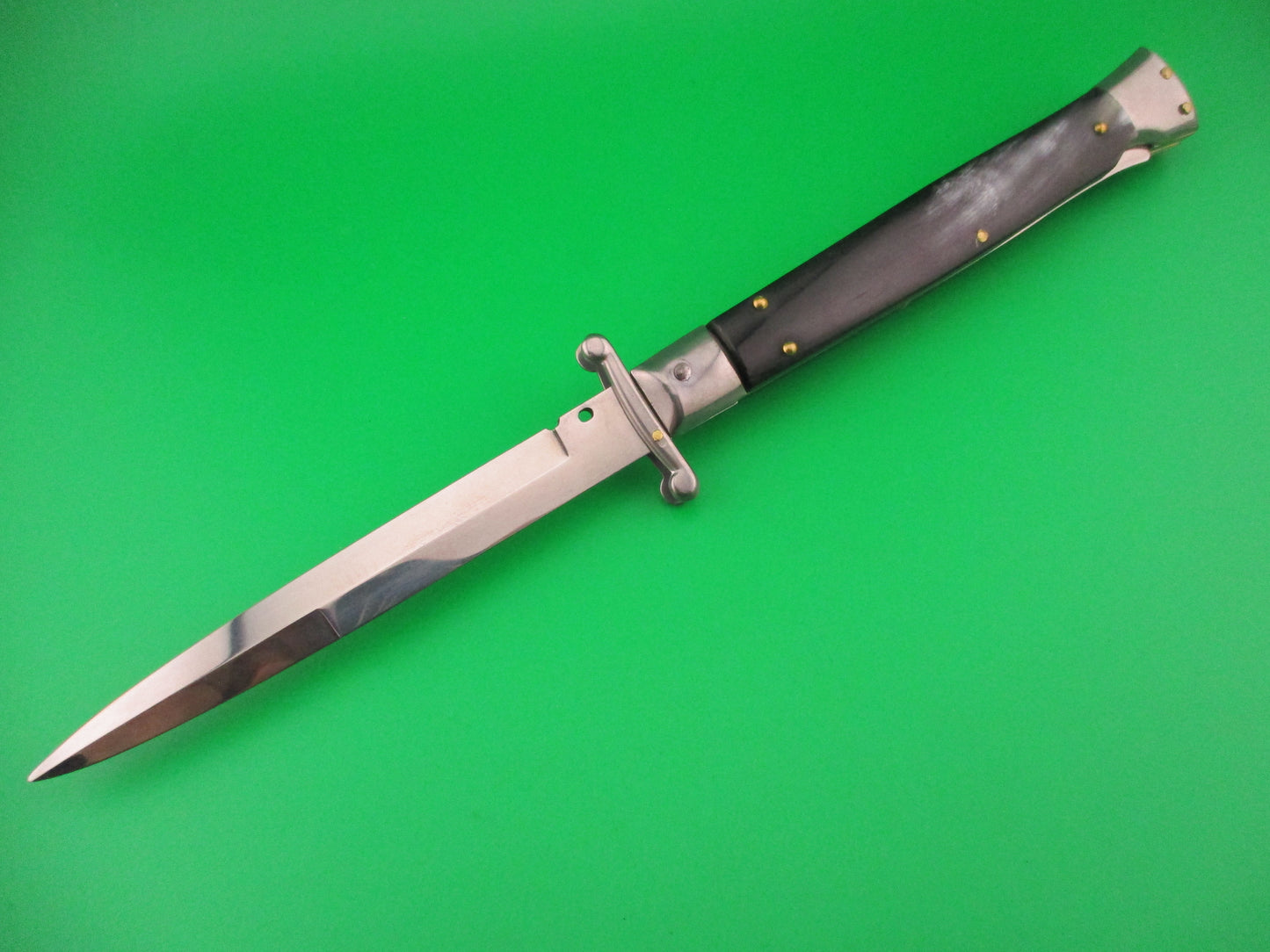 FRANK B ITALY 28cm Italian Swing Guard Dark Horn automatic knife
