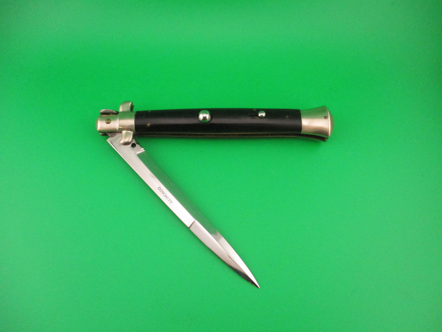 RAIMONDO SPRING ROSTFREI 28cm Italian Picklock Black 1950s automatic knife