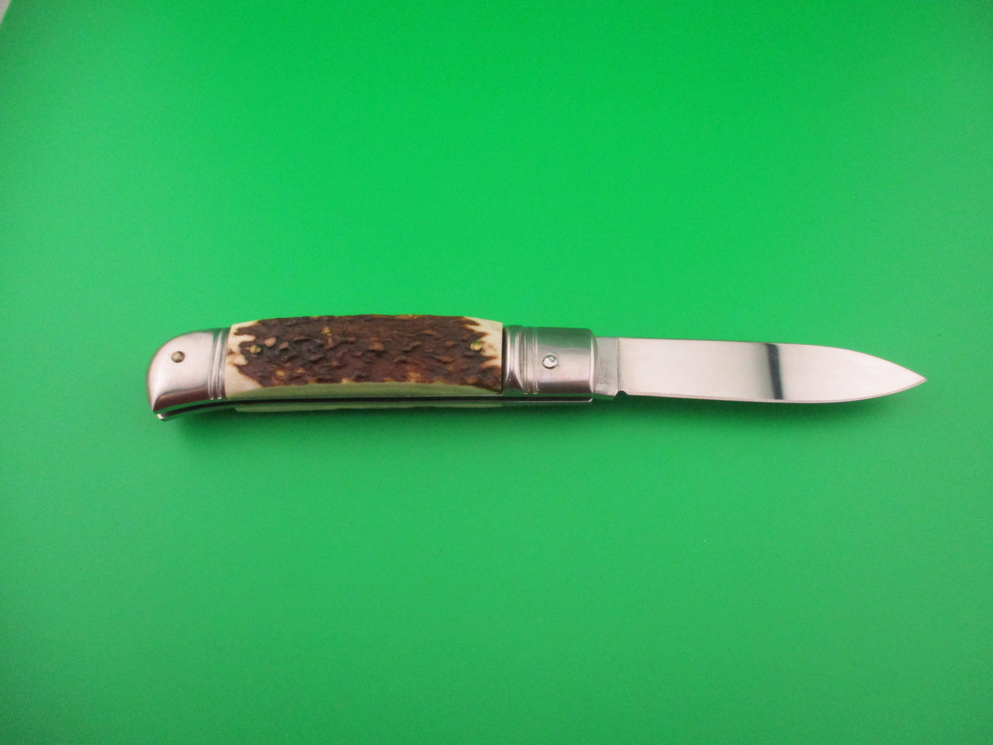Sterile 20cm Italian Lever GOM Stag NOS automatic knife vintage 1980s