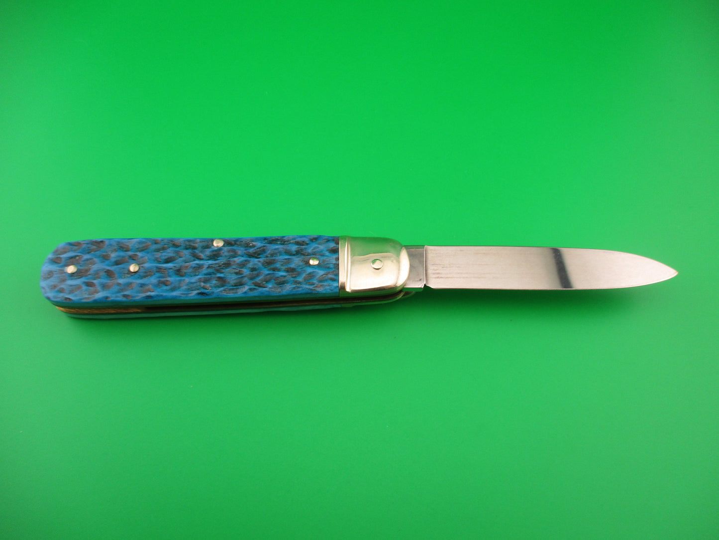 z BOKER TREE BRAND CLASSIC 712 11cm German Lever automatic knife Blue jigged bone