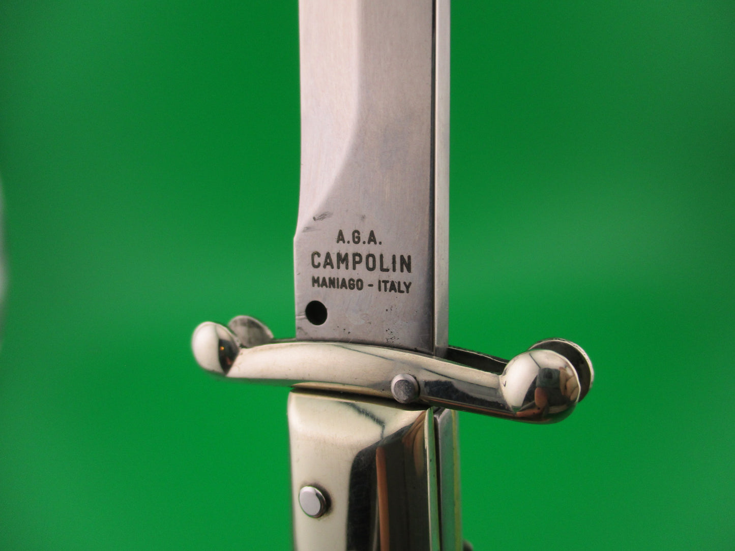 AGA CAMPOLIN 23cm Italian Swing Guard Horn Bayonet blade automatic knife
