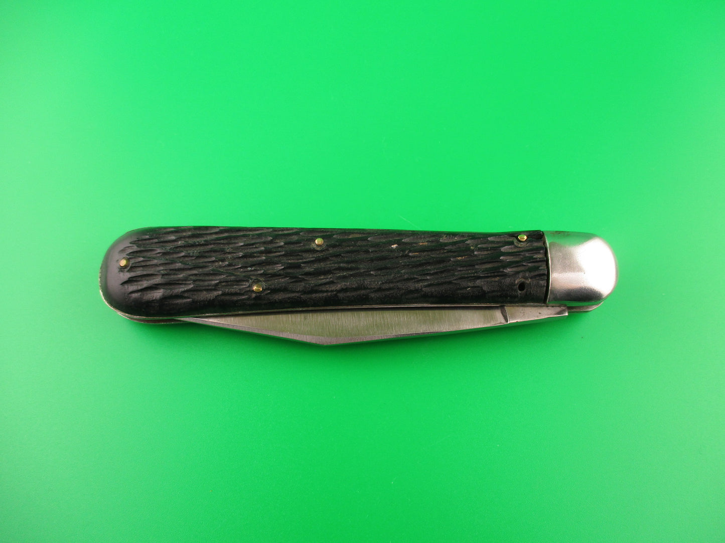 SCHRADE WALDEN 154 Hunter Black Stagged vintage automatic knife