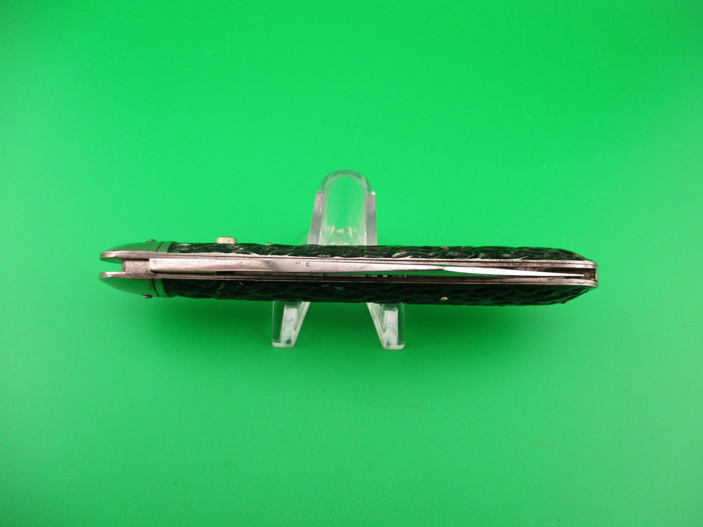 PRESTO SMALL STAMP Rare Early All metal Hunter Vintage switchblade knife