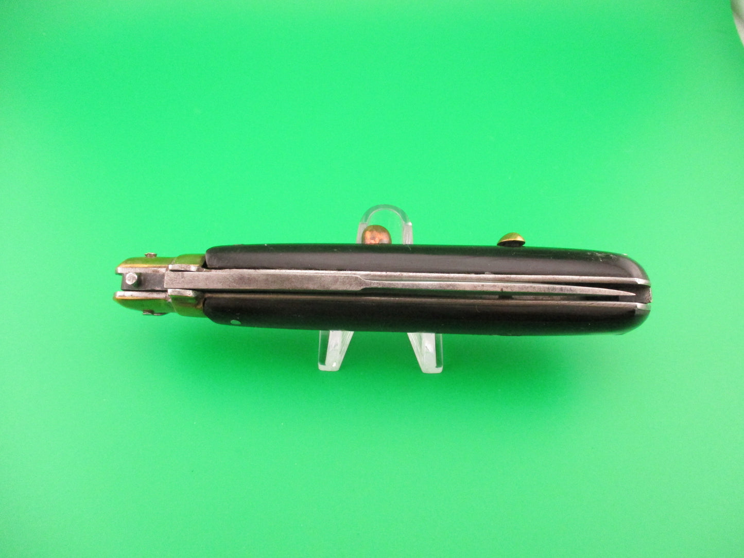 FROSOLONE 27cm Italian 1940s Picklock Wood Brass Vintage automatic knife