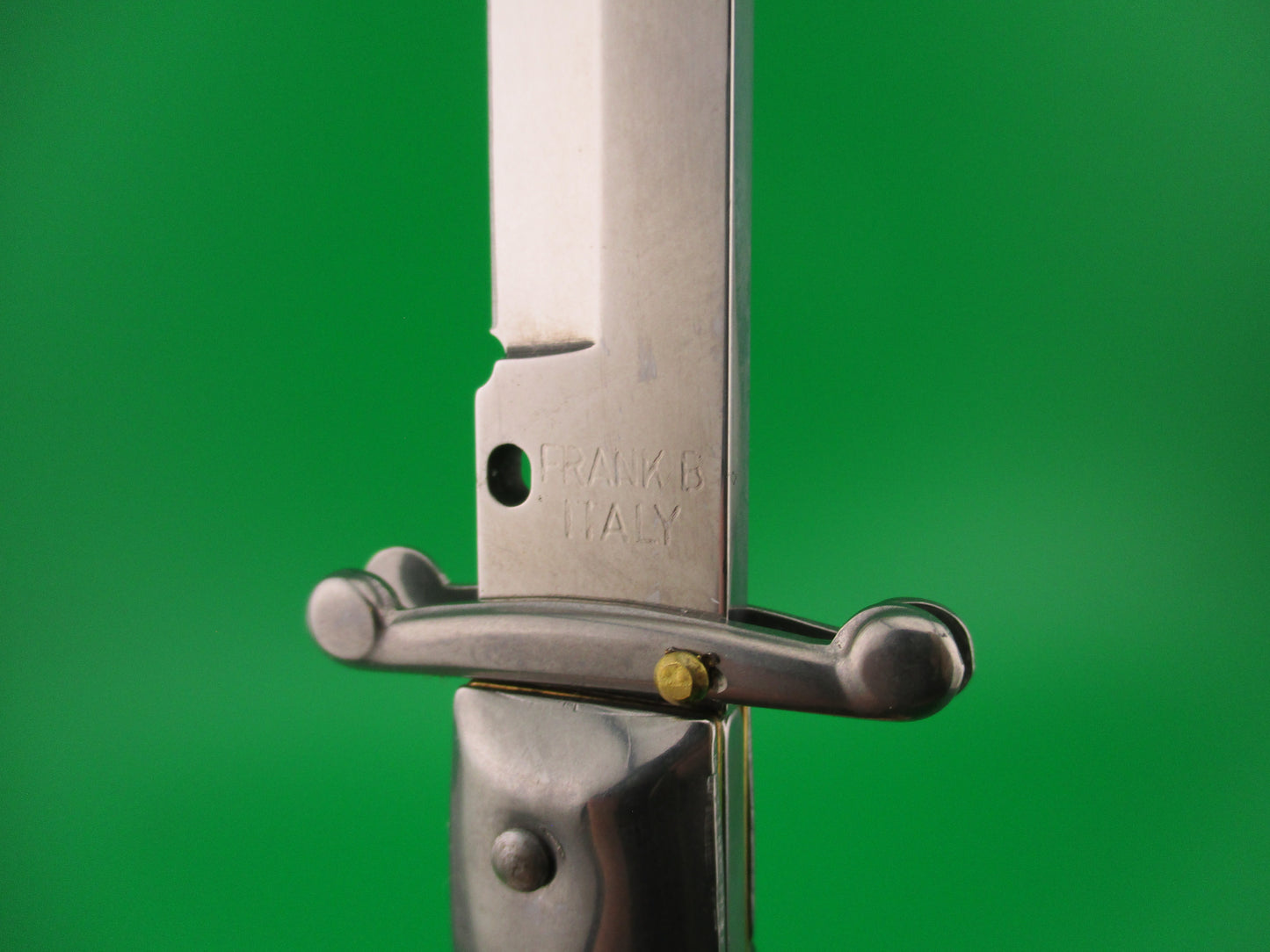 FRANK B ITALY 28cm Italian Swing Guard Dark Horn automatic knife