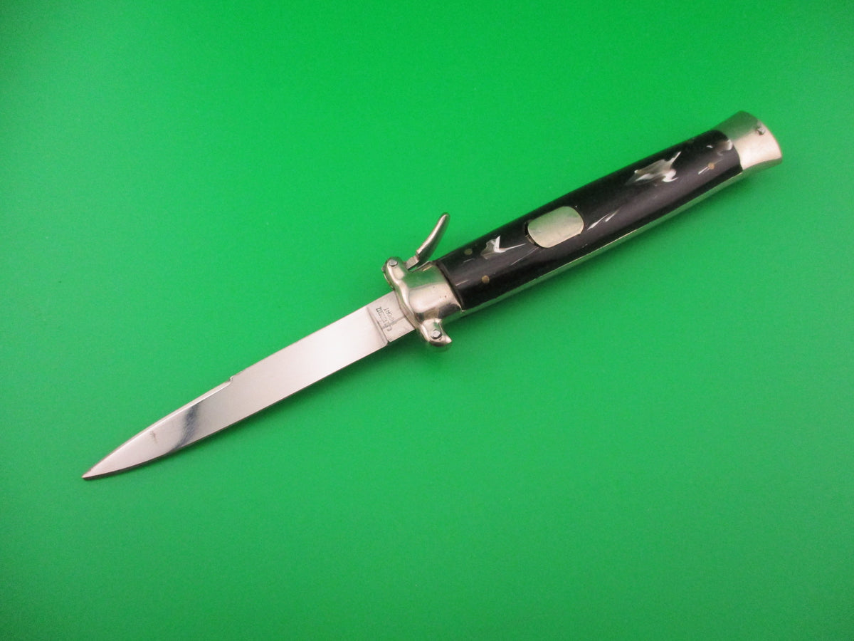 C. Jul Herbertz 21cm OTF Italian trapdoor flush button NOS switchblade vintage 1960s