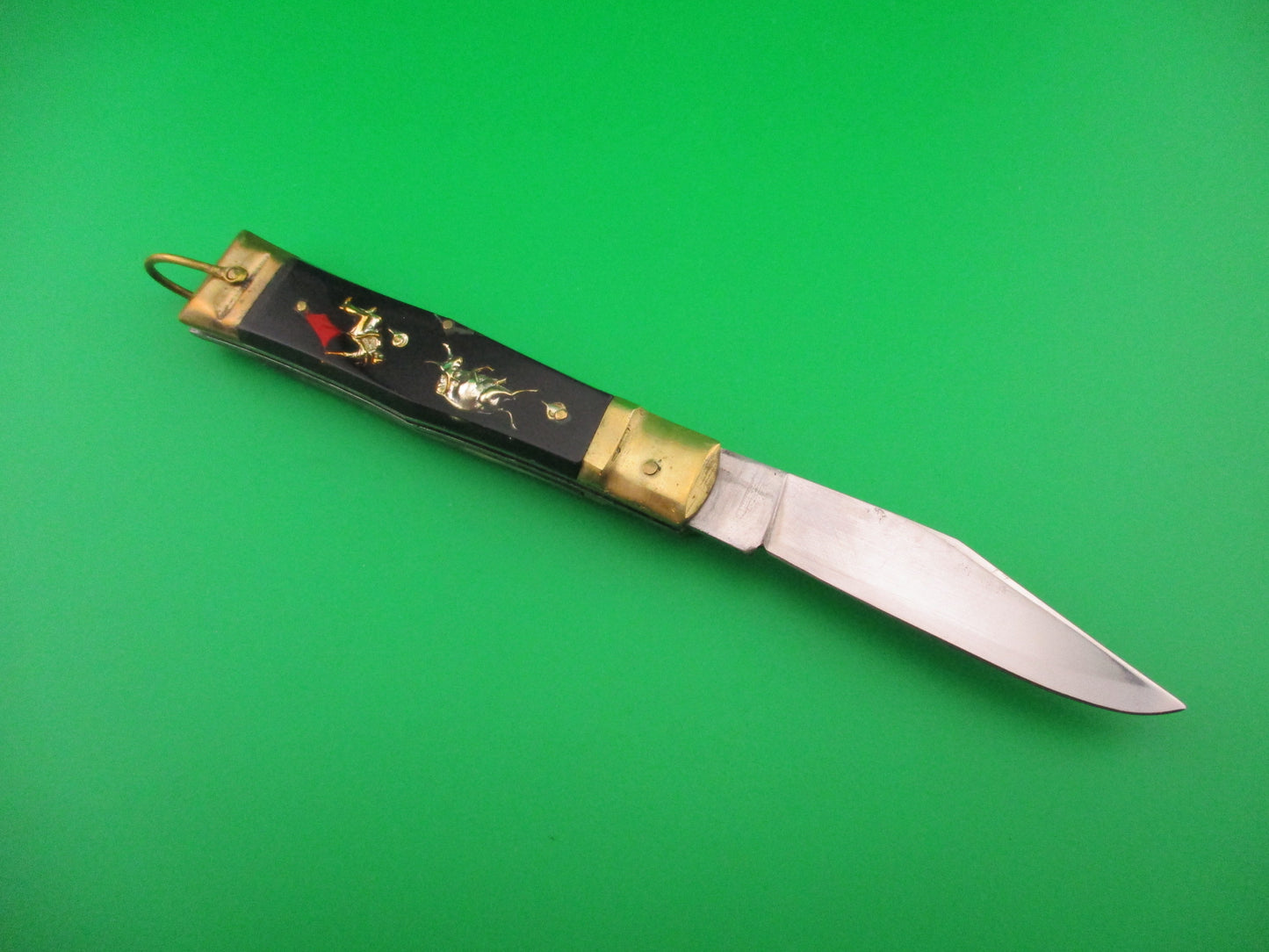 HIGH CLASS Bullfighter Dragon 19cm Mexican Black Souvenir lever switchblade knife