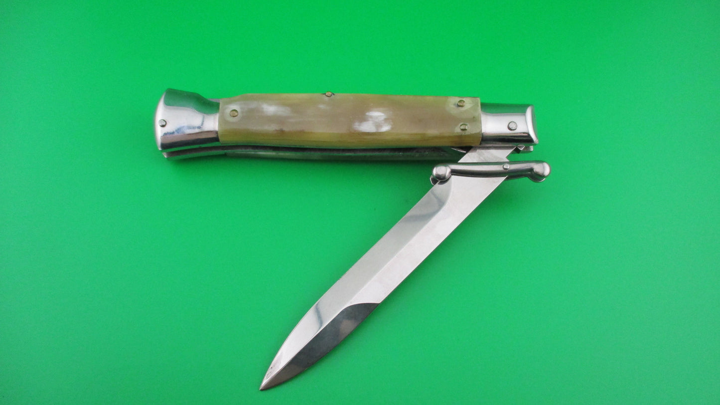 AKC Italy 23cm Italian Swing guard Honey horn automatic knife