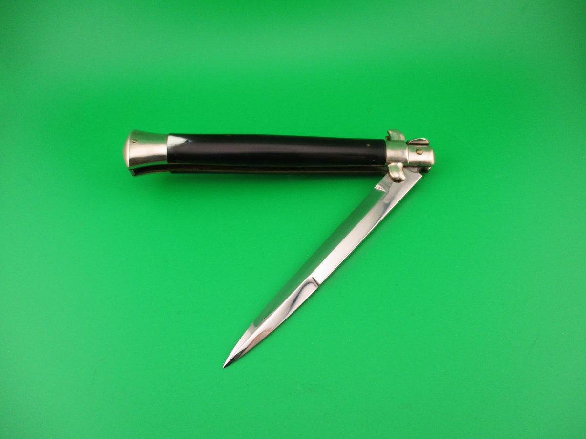 RAIMONDO SPRING ROSTFREI 28cm Italian Picklock Black 1950s automatic knife