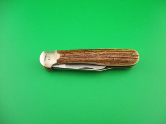 Hubertus SOLINGEN 10cm German Stag Pen Blade release automatic knife