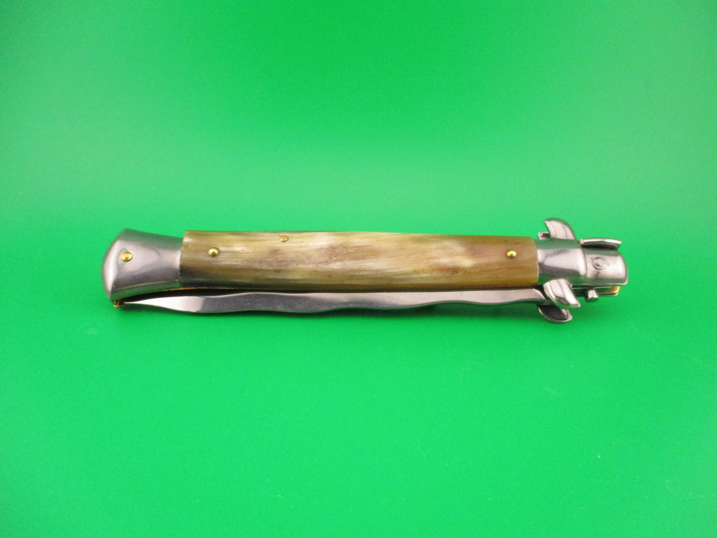 Frank B Italy 28cm Italian Swivel bolster KRIS blade Honey Horn automatic knife