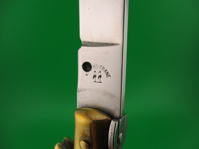 KISSING CRANE STILETTO Germany 33cm Stag Lockback Converted to Automatic OJ knife
