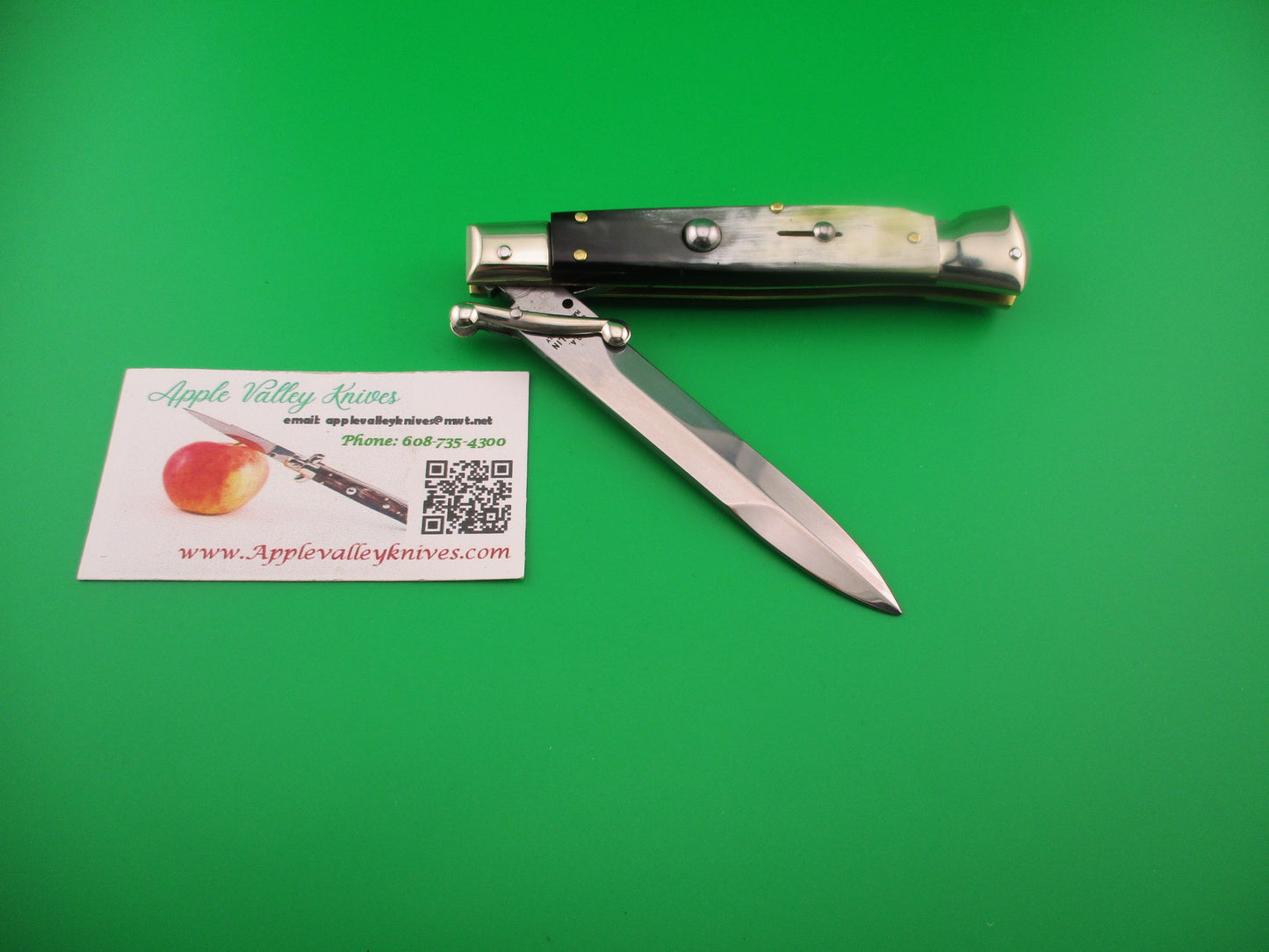 AGA CAMPOLIN 23cm Italian Swing Guard Horn Bayonet blade automatic knife