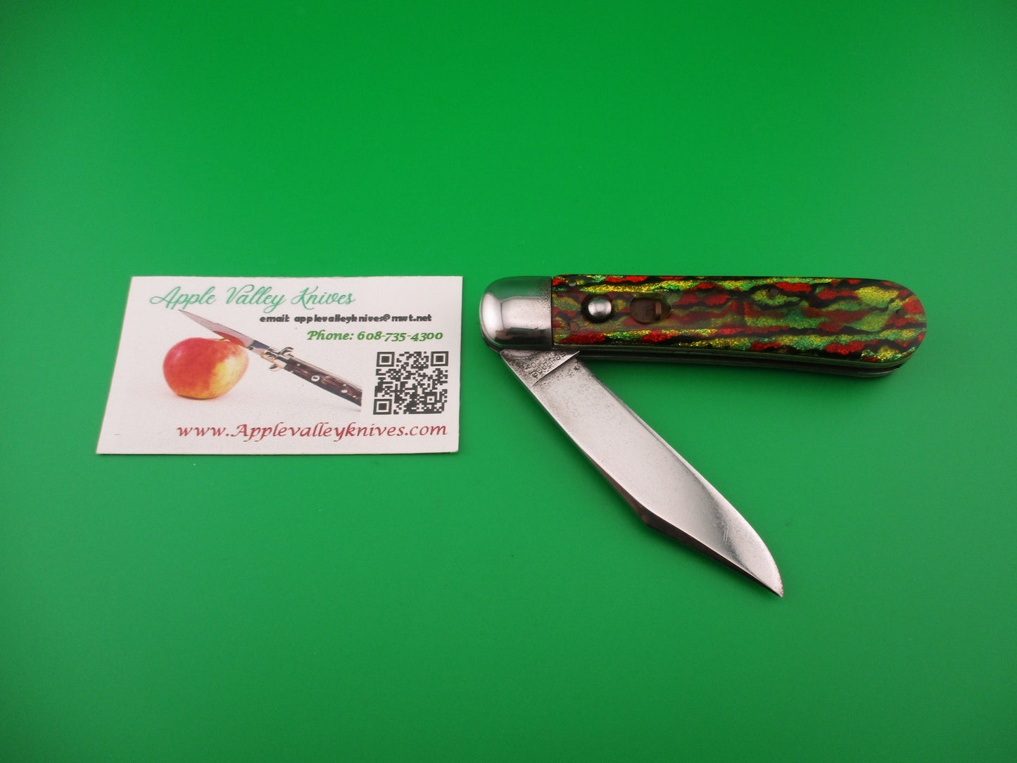 SCHRADE CUT CO Scout Christmas Tree Celluloid vintage automatic knife