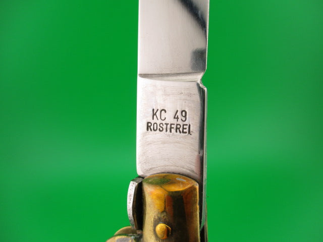 KISSING CRANE STILETTO Germany 33cm Stag Lockback Converted to Automatic OJ knife