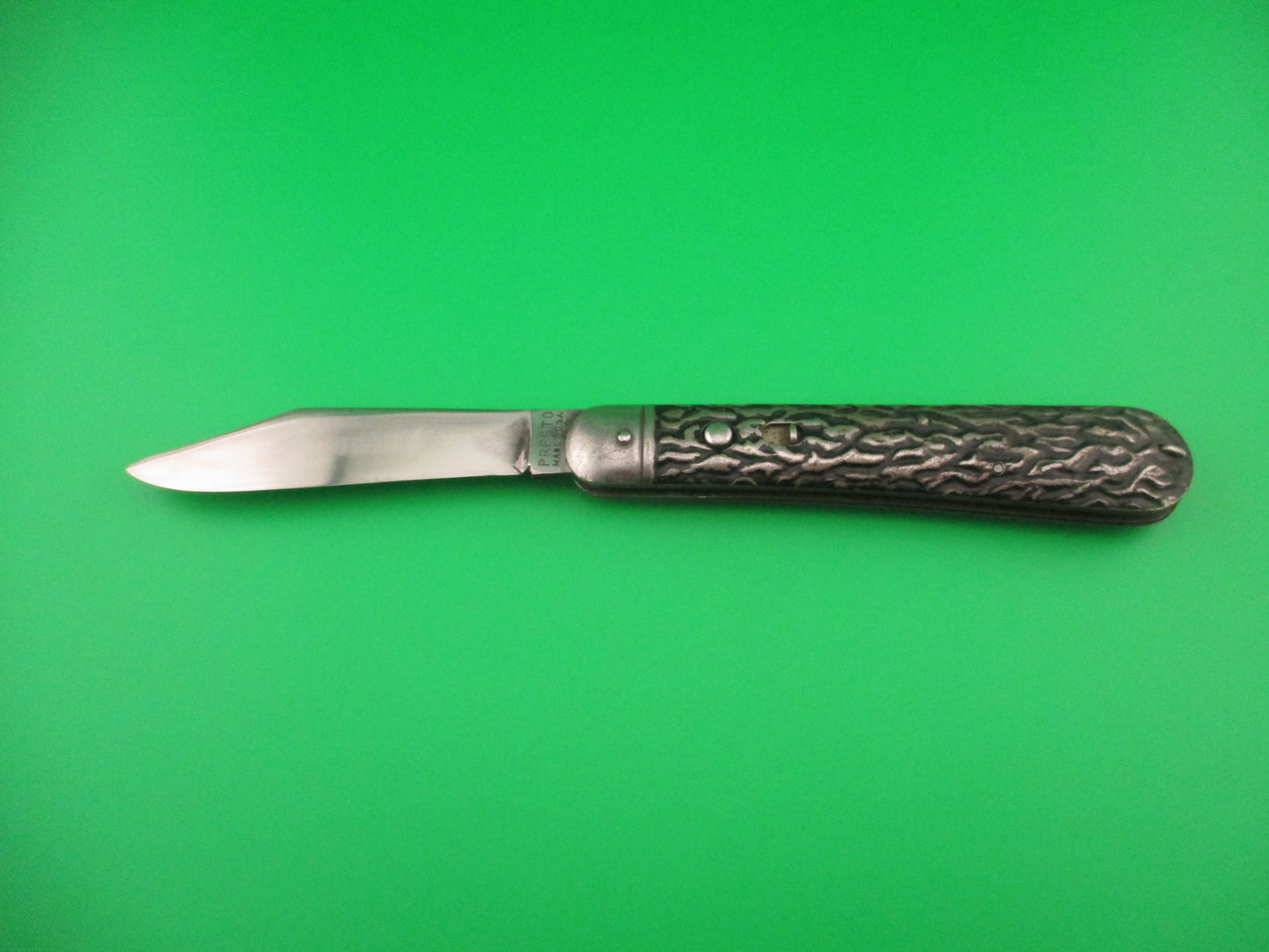 PRESTO MADE IN USA Vintage Hunter All Metal switchblade knife