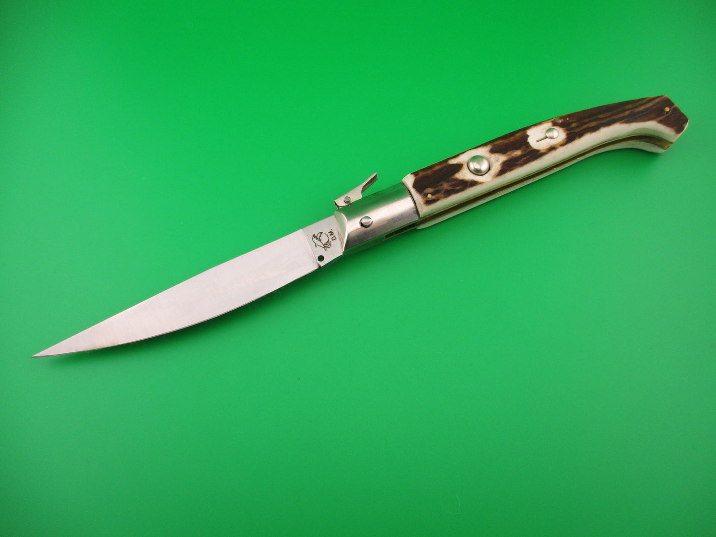 AROSA MANIAGO ITALY D.M. 27cm Italian Pattada Stag fulcrum automatic knife