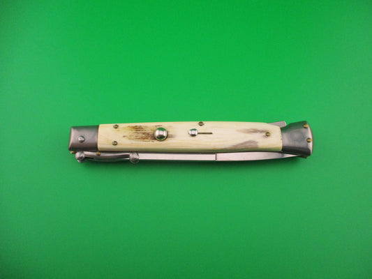 AB ITALY 28cm Italian Swing Guard Horn Bayonet blade automatic knife