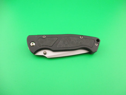 STAINLESS 8" COLT M-16 style Hidden Release DA Lockback automatic knife w Boot clip