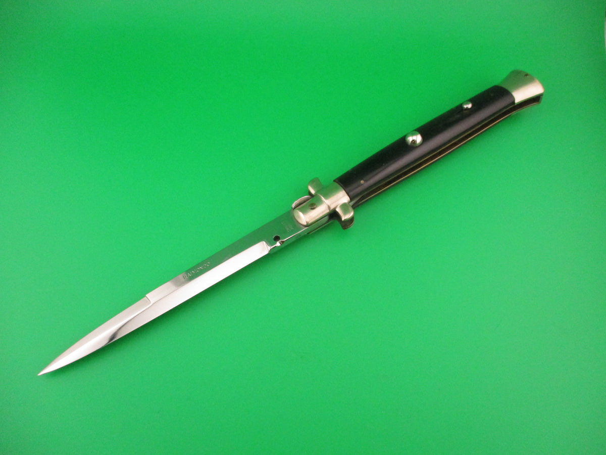 RAIMONDO SPRING ROSTFREI 28cm Italian Picklock Black 1950s automatic knife
