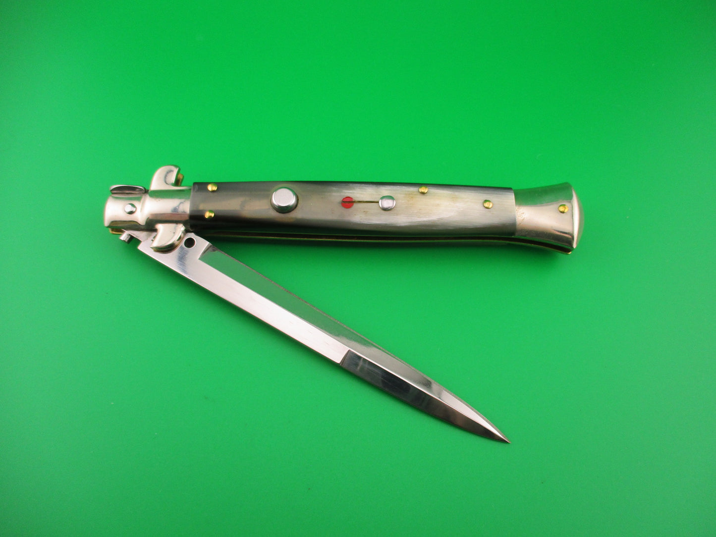 Walt's Flat Guard 28cm Italian Picklock Bayonet blade Brazilian horn automatic knife