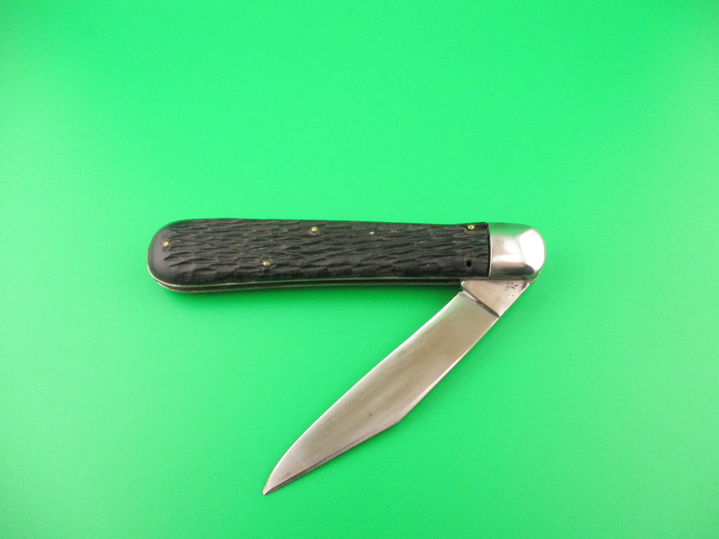 SCHRADE WALDEN 154 Hunter Black Stagged vintage automatic knife