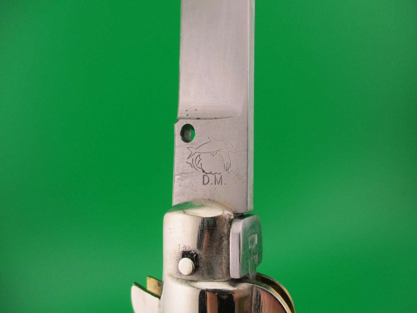 DM A.Rosa MANIAGO ITALY 33cm Italian Picklock Wasp Body Zebu horn automatic knife