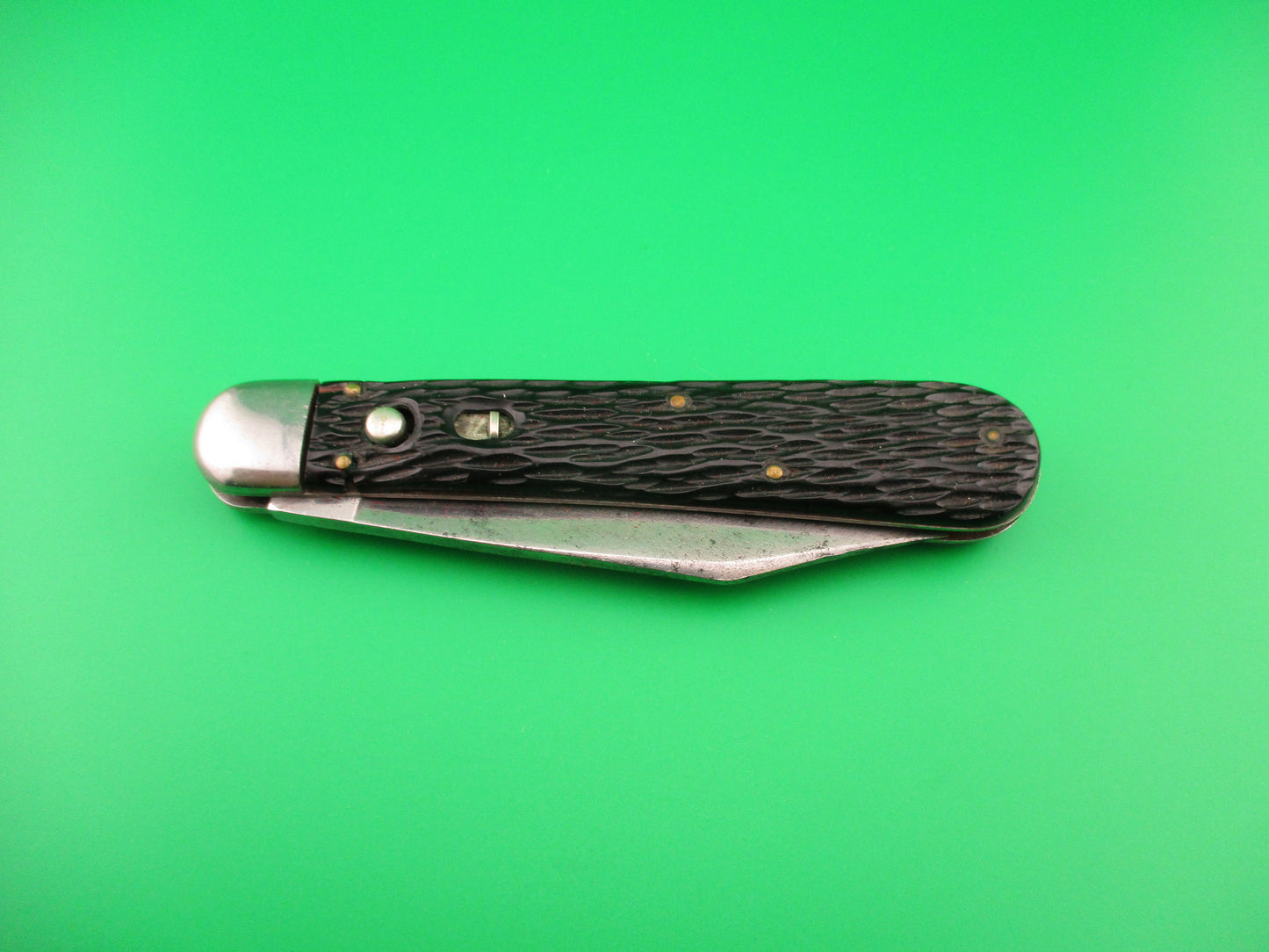 SCHRADE WALDEN 154 Hunter Black Stagged vintage automatic knife