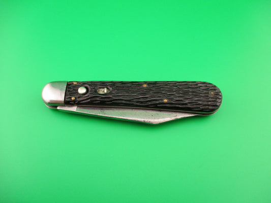 SCHRADE WALDEN 154 Hunter Black Stagged vintage automatic knife