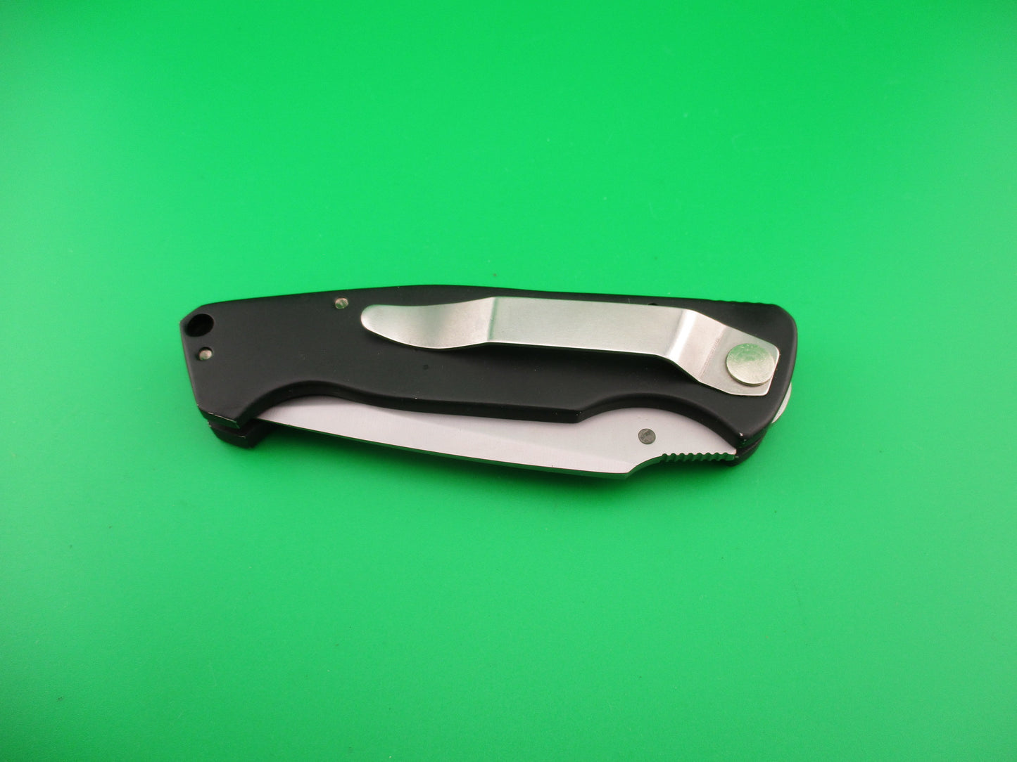 STAINLESS 8" COLT M-16 style Hidden Release DA Lockback automatic knife w Boot clip
