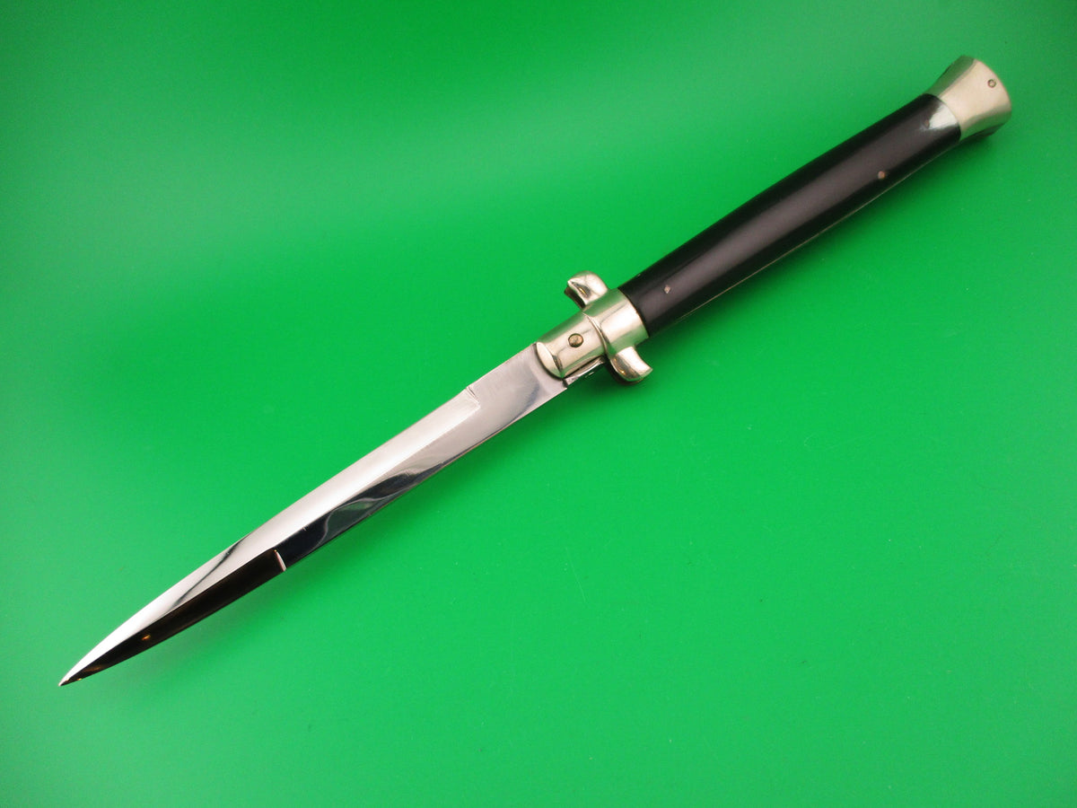 RAIMONDO SPRING ROSTFREI 28cm Italian Picklock Black 1950s automatic knife