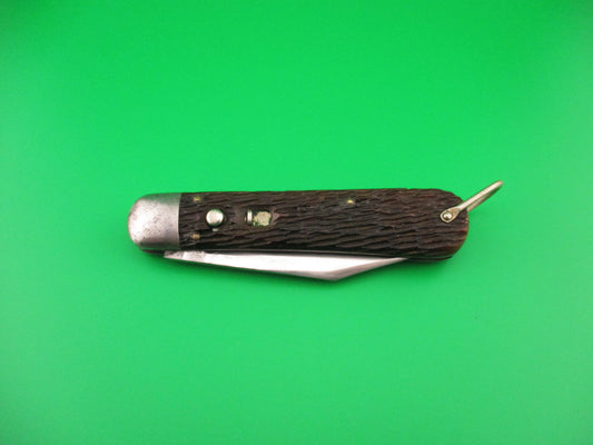 SCHRADE CUT CO M2 Bone WWII Paratrooper Military issue switchblade knife