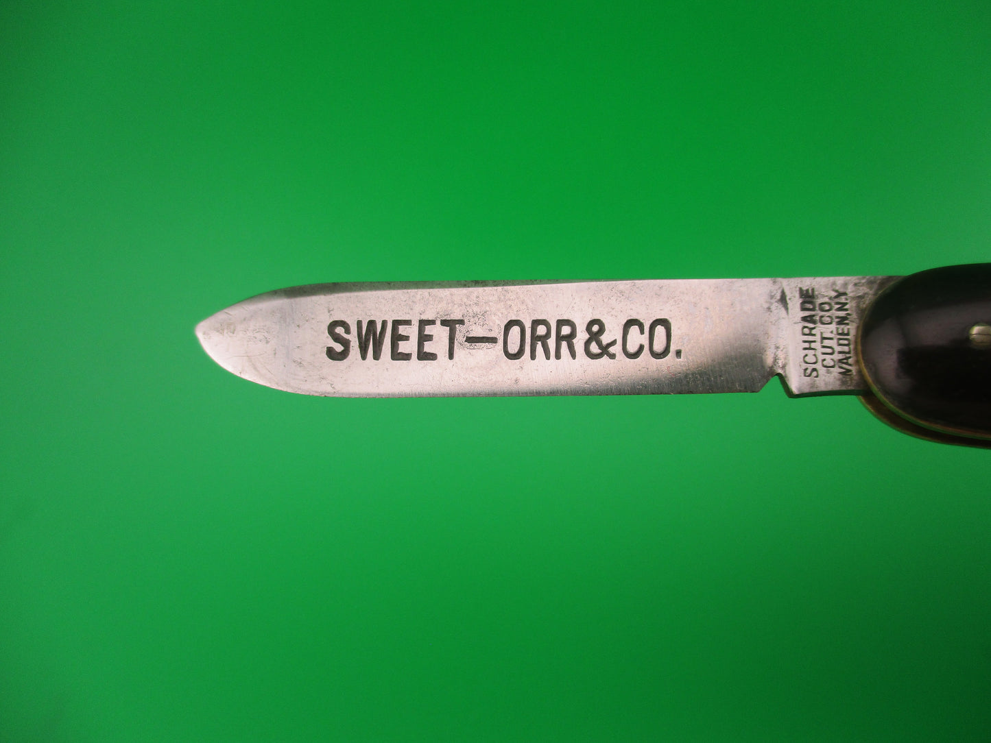 SCHRADE CUT CO Medium double SWEET ORR & CO antique automatic knife
