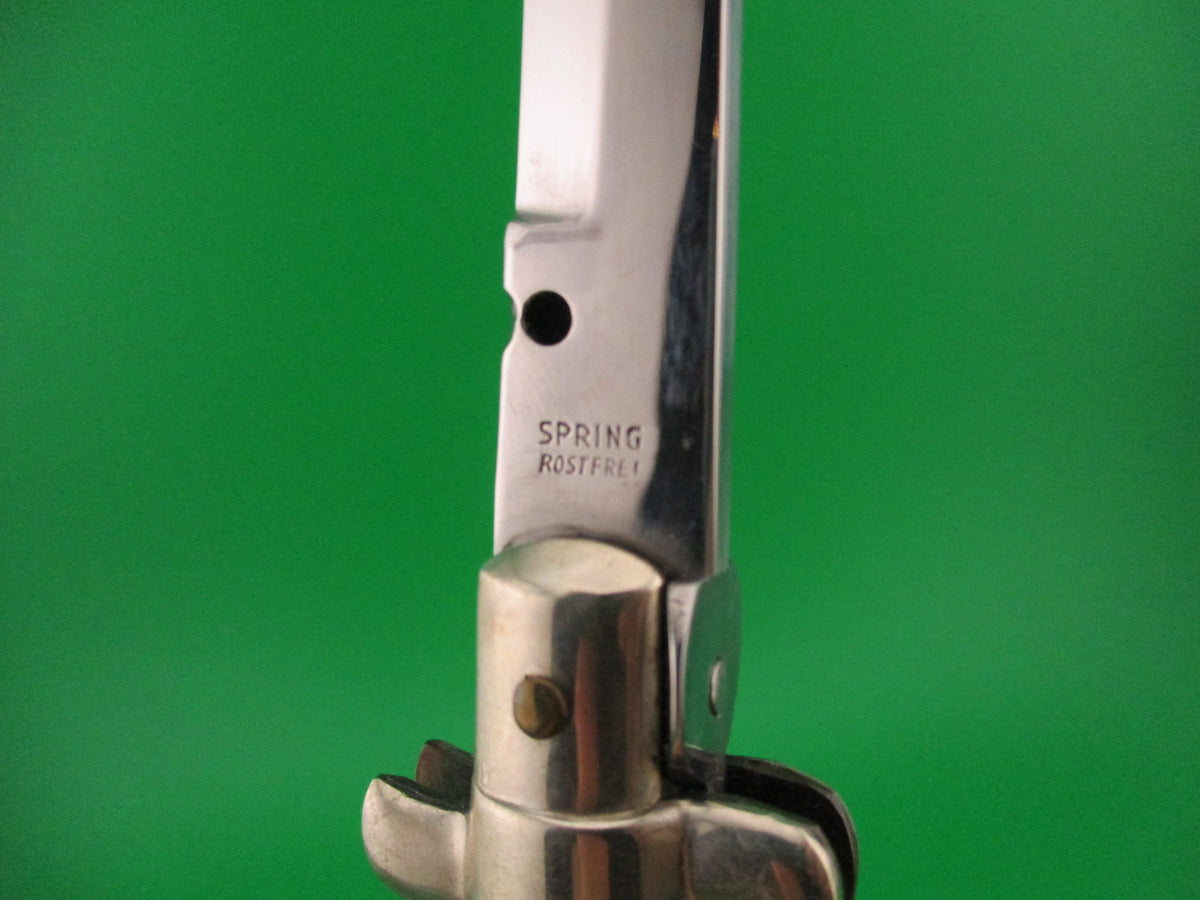 RAIMONDO SPRING ROSTFREI 28cm Italian Picklock Black 1950s automatic knife