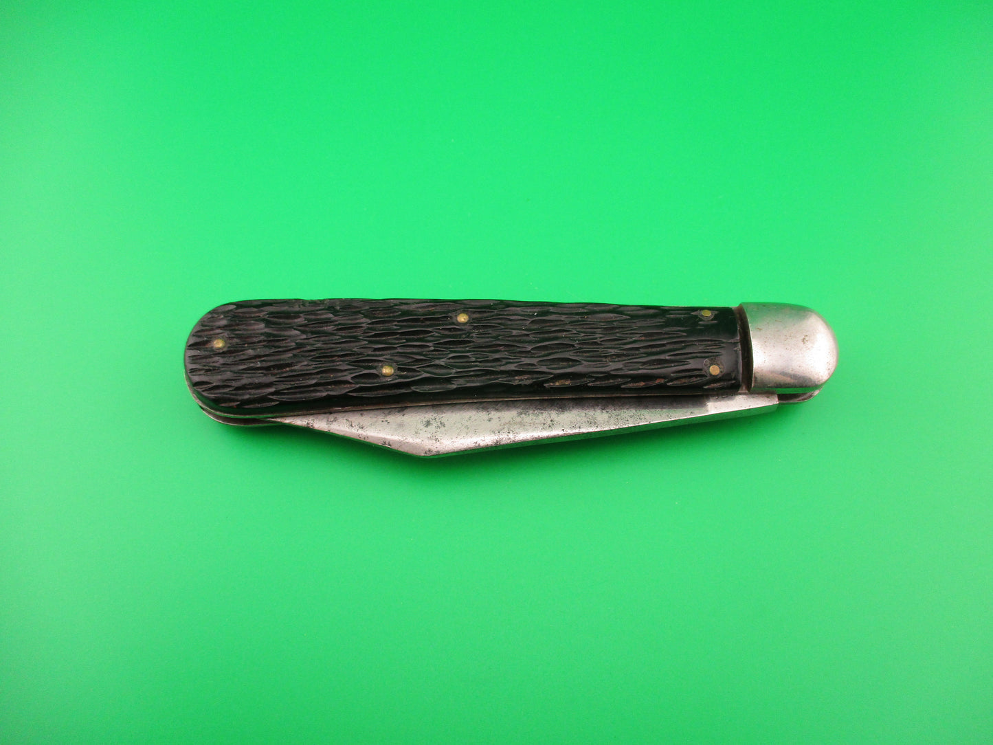 SCHRADE WALDEN 154 Hunter Black Stagged vintage automatic knife