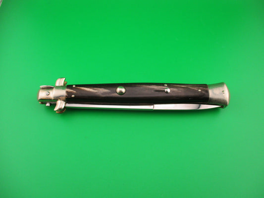 AGA CAMPOLIN 33cm Italian Picklock Stiletto Brown streaked horn NOS automatic knife