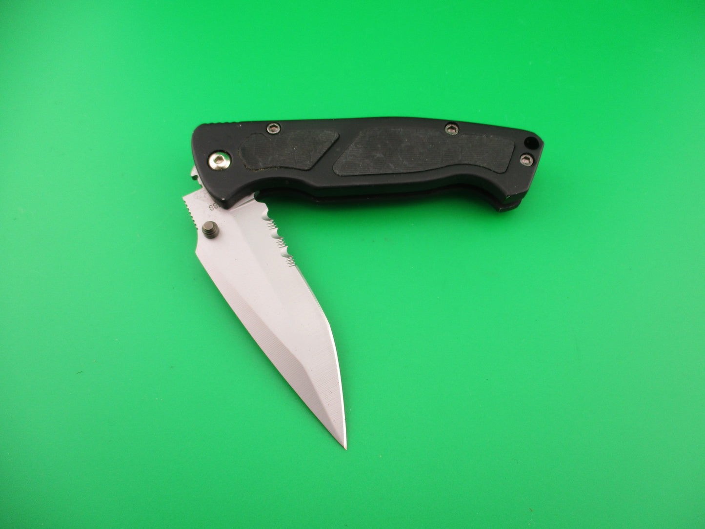 STAINLESS 8" COLT M-16 style Hidden Release DA Lockback automatic knife w Boot clip