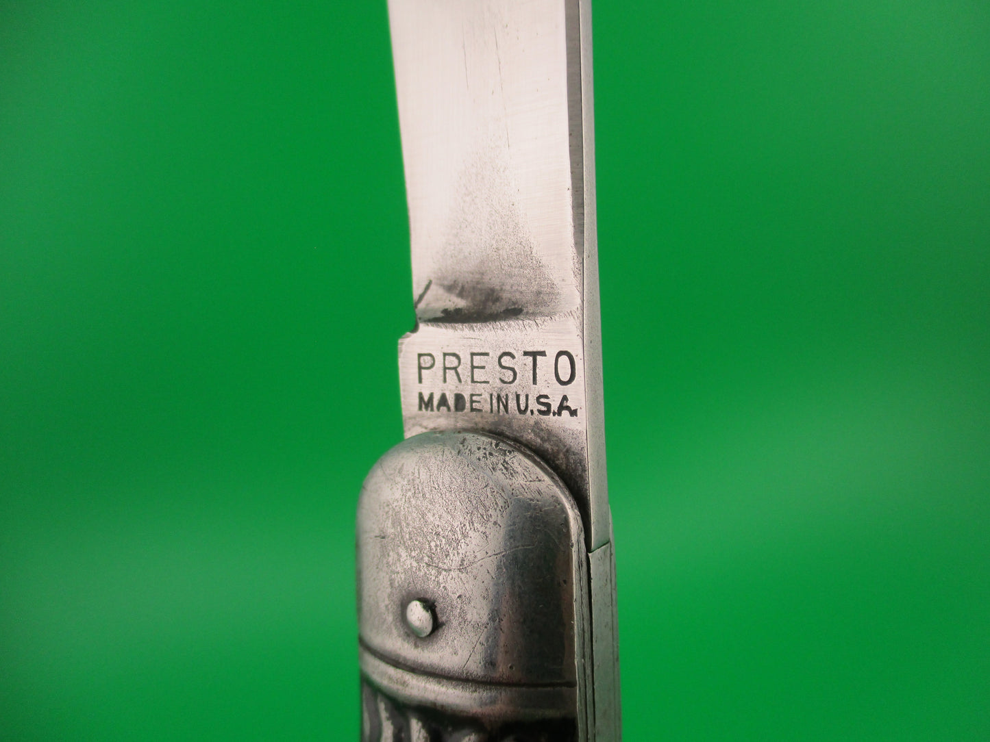 PRESTO MADE IN USA Vintage Hunter All Metal switchblade knife