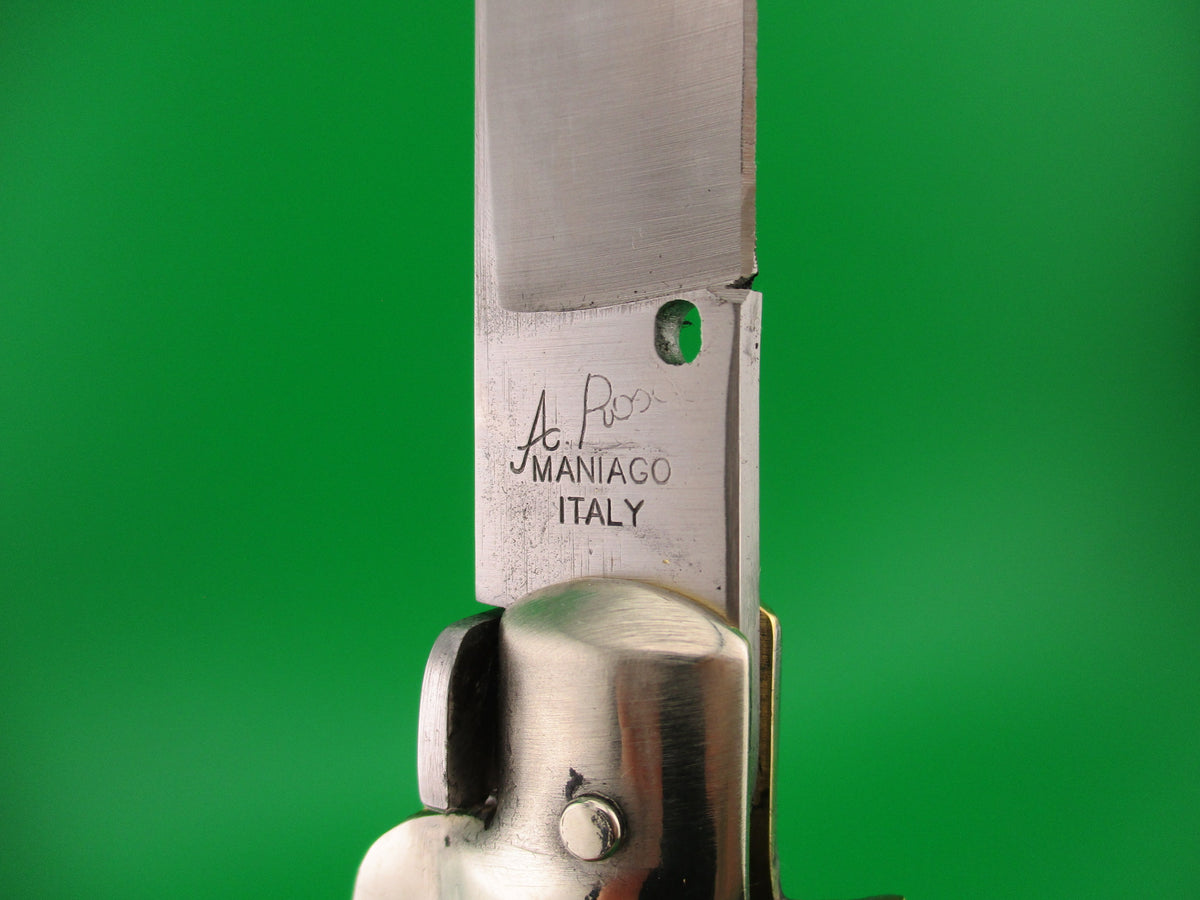 DM A.Rosa MANIAGO ITALY 33cm Italian Picklock Wasp Body Zebu horn automatic knife