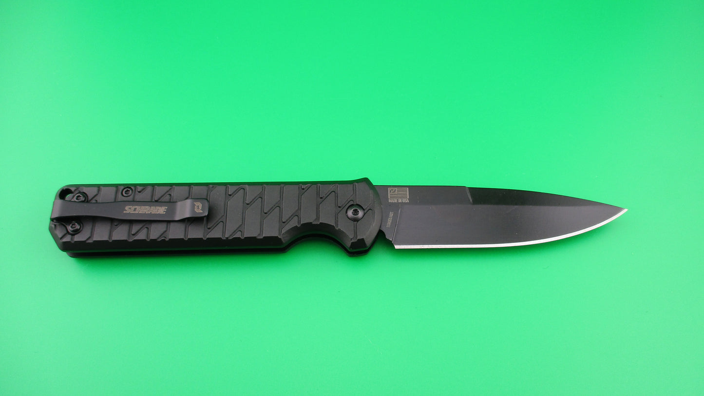 Schrade Alpha Class Entice AUTO Folding Knife  Black Bayonet Blade switchblade