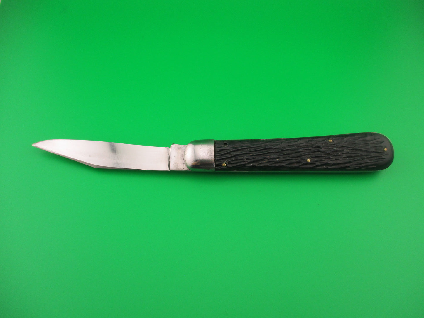 SCHRADE WALDEN 154 Hunter Black Stagged vintage automatic knife