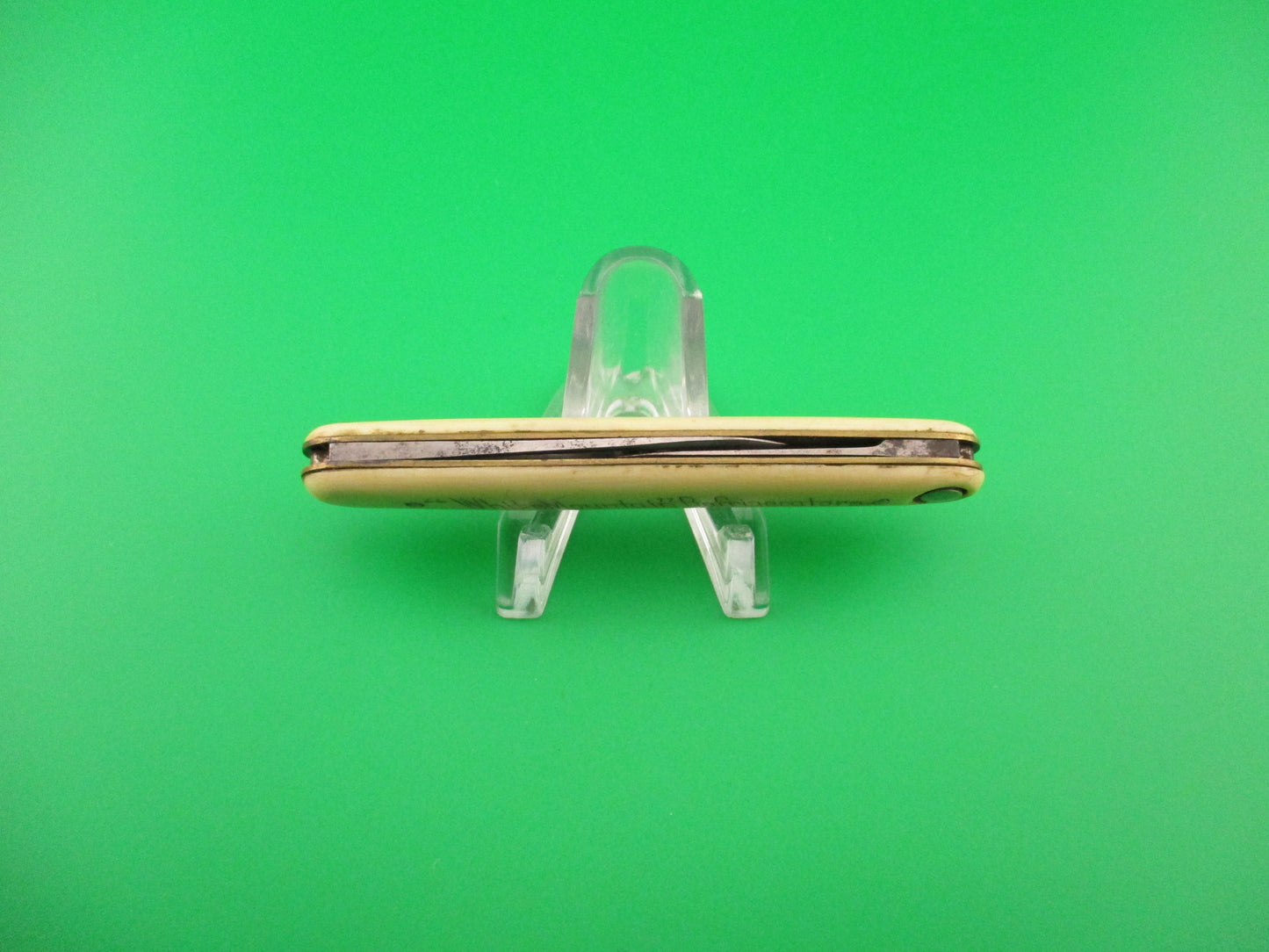 Press Button Knife Co White Mountain Ivory Celluloid Antique automatic knife