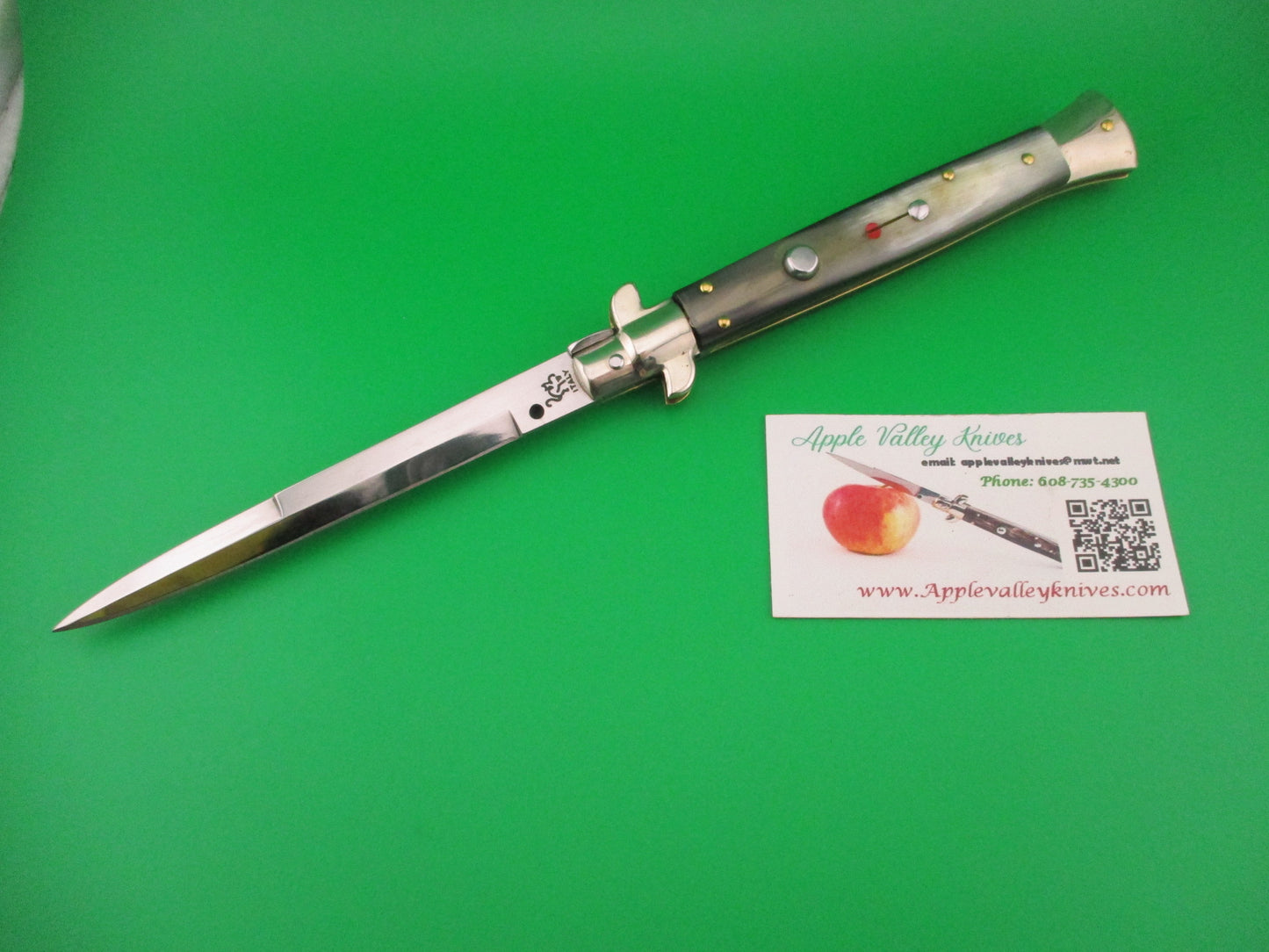 Walt's Flat Guard 28cm Italian Picklock Bayonet blade Brazilian horn automatic knife